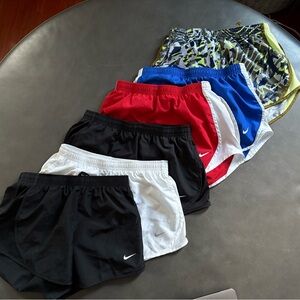 Nike Girls' Dry Tempo Running Shorts - 6 pairs Sz Medium